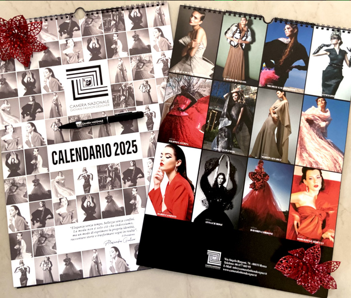 LANCIO CALENDARIO 2025 DELLA CAMERA NAZIONALE GIOVANI FASHION DESIGNER